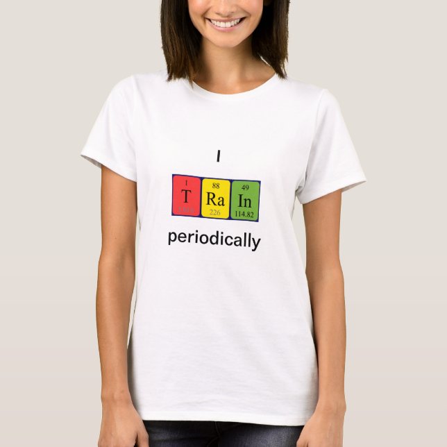 Camisa de la palabra de la tabla periódica de entr (Anverso)