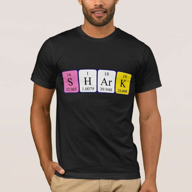 Camisa de la palabra de la tabla periódica del tib (Anverso)