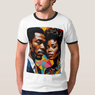 Camisa de la Pareja de Poder de Afro Love Retro