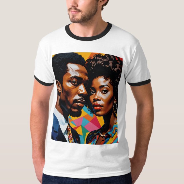 Camisa de la Pareja de Poder de Afro Love Retro (Anverso)