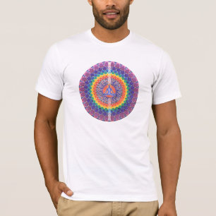 camisa de la paz del arco iris de la mandala del
