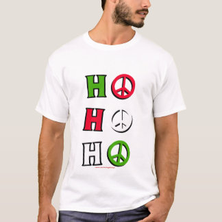 Camisa de la paz del navidad "ho ho ho" -