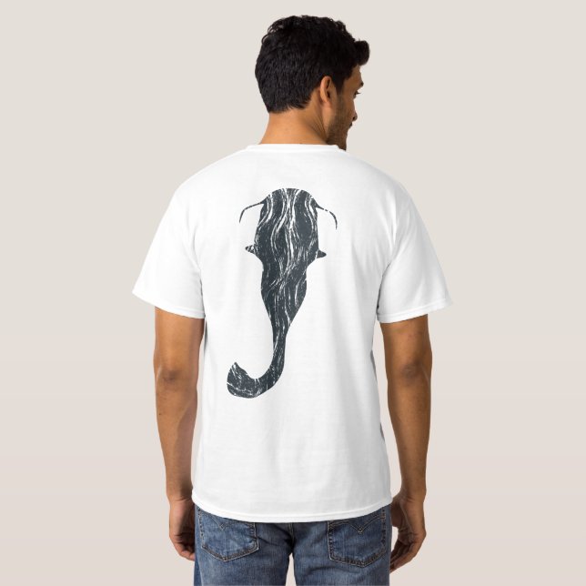 Camisa de la pesca del siluro de cabeza llana (Reverso completo)