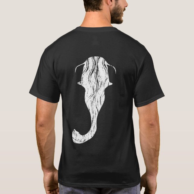 Camisa de la pesca del siluro de cabeza llana (Reverso)
