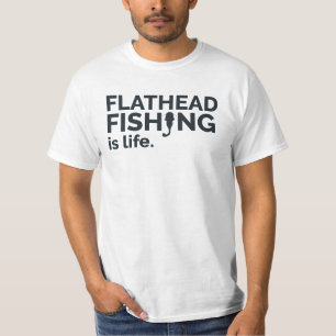 Camisa de la pesca del siluro de cabeza llana