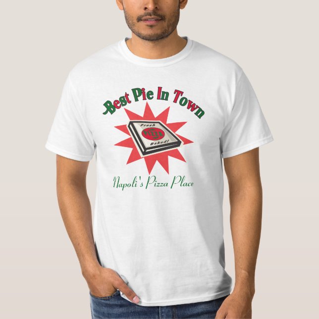 Camisa de la pizza - camisa de encargo de la (Anverso)