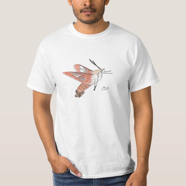 Camisa de la polilla de Clearwing del colibrí (Anverso)