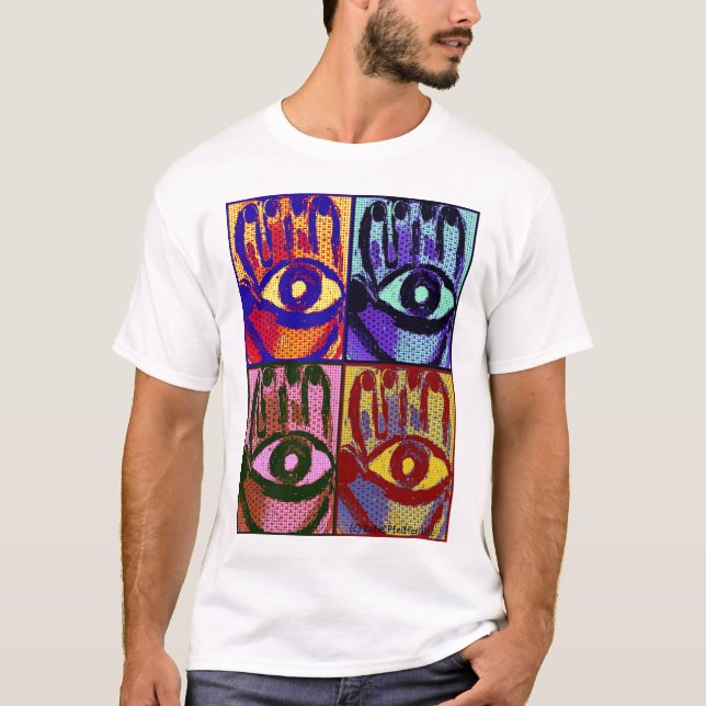 Camisa de la protección de mal de ojo de Hamsa del (Anverso)