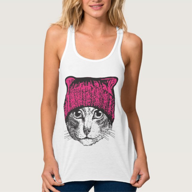 Camisa de la protesta de Pussyhat - gorra del rosa (Anverso)