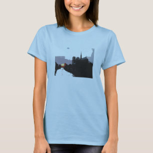 Camisa de la puesta del sol de Notre Dame