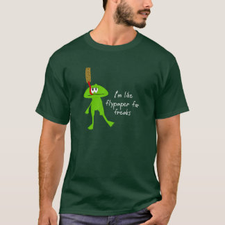 Camisa de la rana y del papel matamoscas
