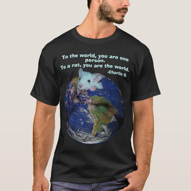 Camisa de la rata del mundo (oscura) (Anverso)