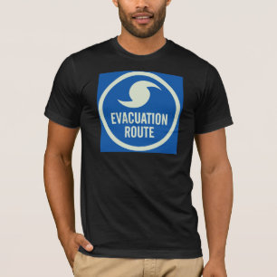 Camisa de la ruta de la evacuación del huracán