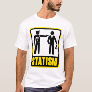 Camisa de la señal de peligro del estatismo