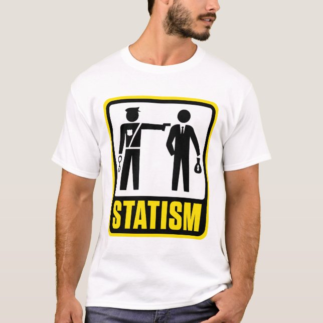 Camisa de la señal de peligro del estatismo (Anverso)
