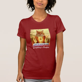 camisa de la señora de la iglesia del gato del
