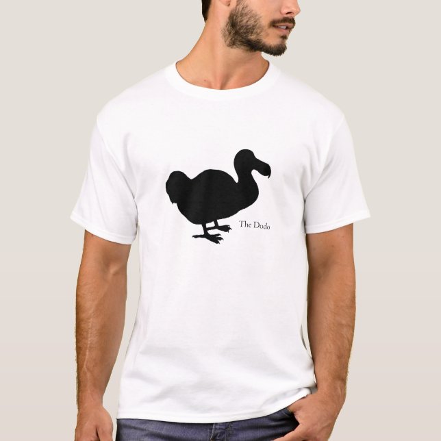 Camisa de la silueta del pájaro del Dodo con las (Anverso)