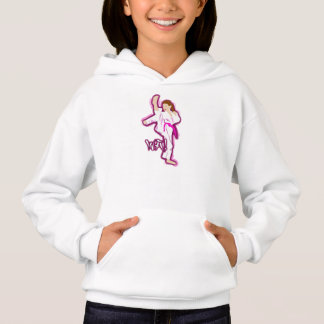 Camisa de la sudadera con capucha del chica del