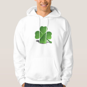 Camisa de la sudadera con capucha del trébol del