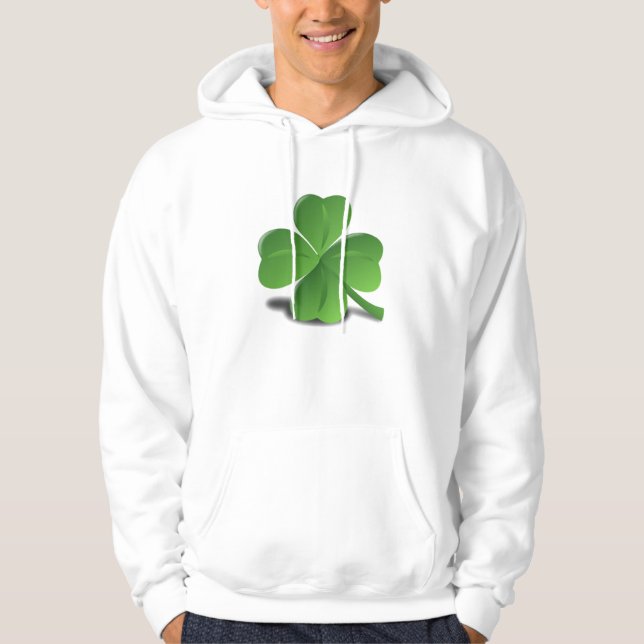 Camisa de la sudadera con capucha del trébol del (Anverso)