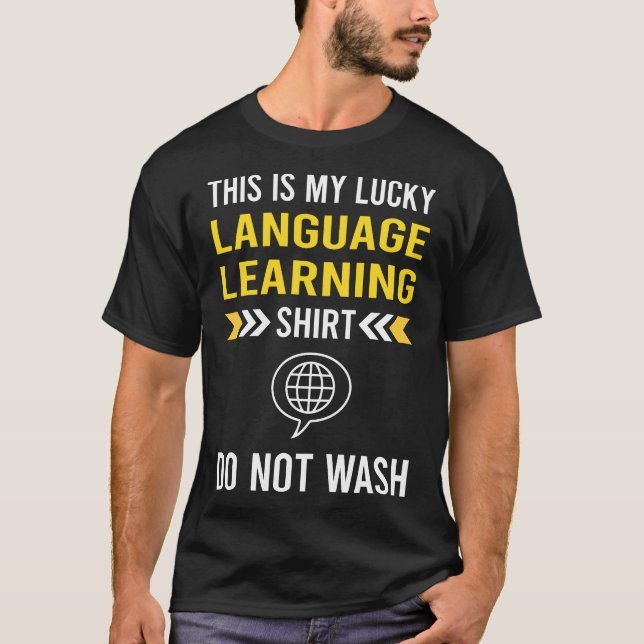 Camisa de la Suerte Aprendizaje de Idiomas (Anverso)