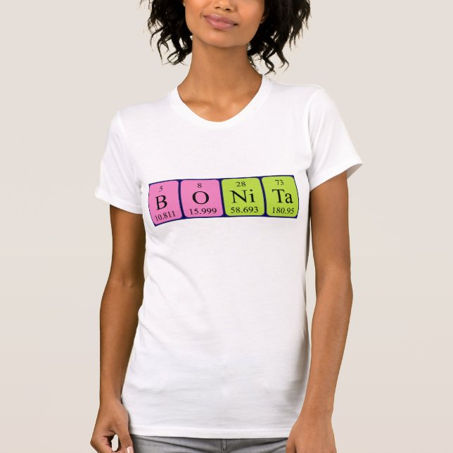 Camisa de la tabla periódica Bonita (Anverso)