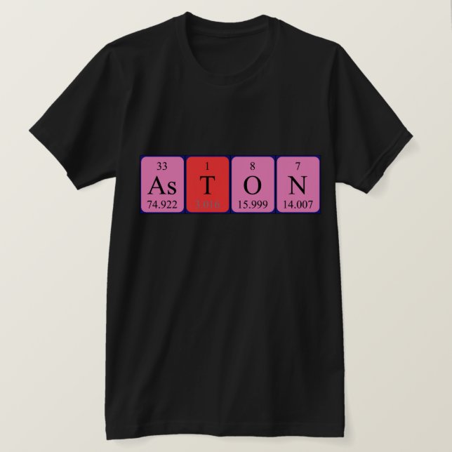 Camisa de la tabla periódica de Aston (Anverso del diseño)