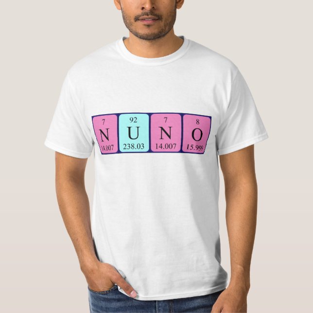Camisa de la tabla periódica de Nuno (Anverso)