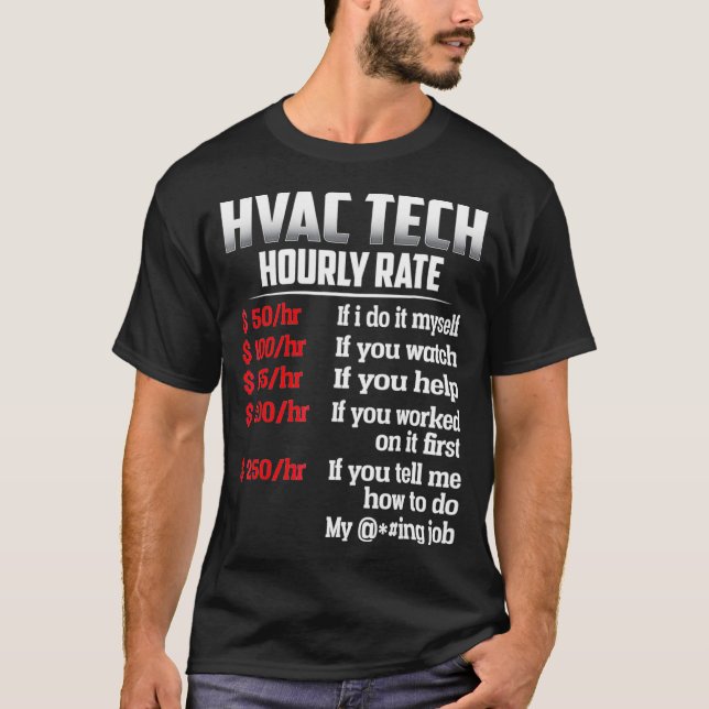 Camisa de la tarifa horaria de la tecnología HVAC  (Anverso)