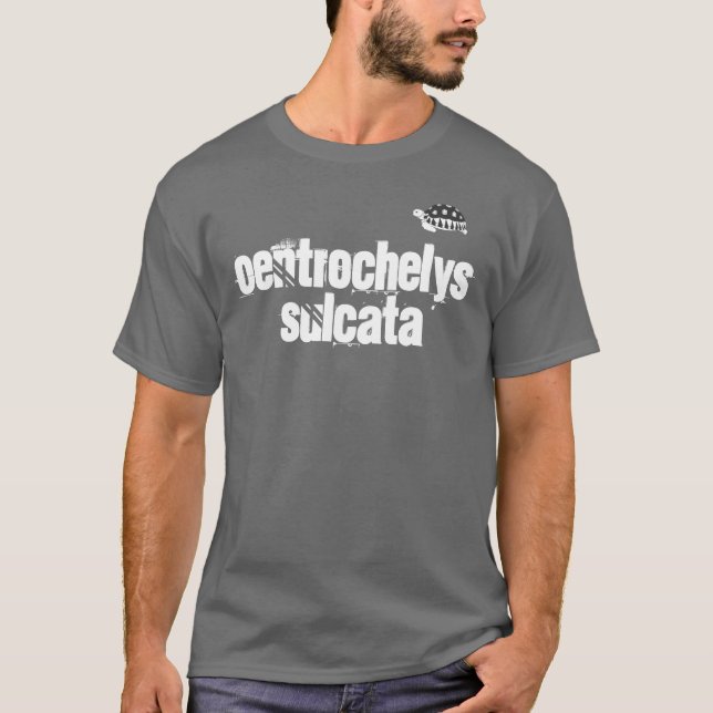 Camisa de la tortuga de Sulcata del bebé (bw 1) (Anverso)
