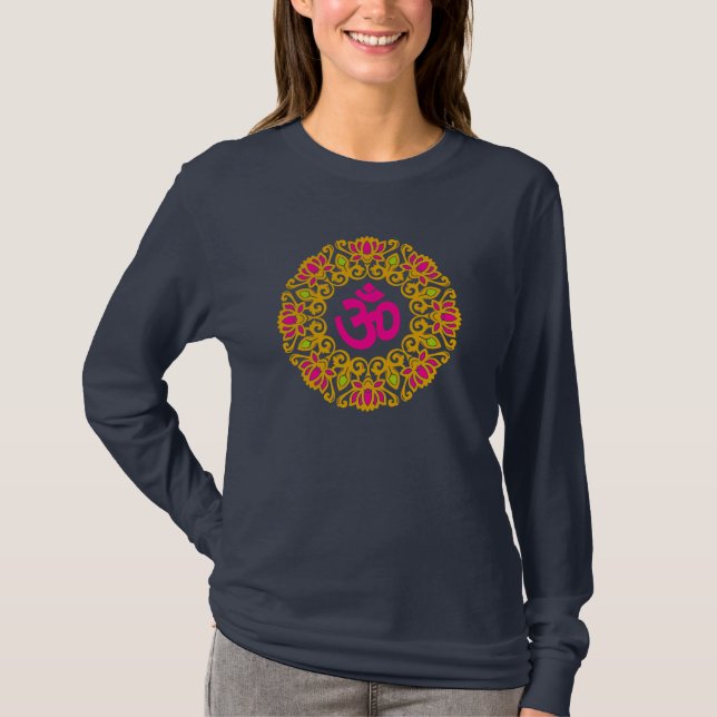 Camisa de la yoga de la flor de Namaste Lotus (Anverso)