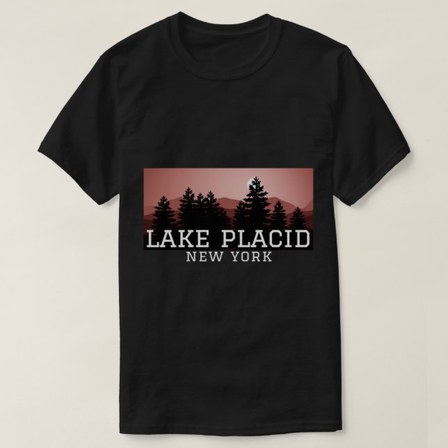 Camisa de Lake Placid Nueva York, camiseta de Long (Diseño del anverso)