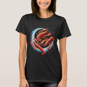 Camisa de Langosta Espinosa Roja de Boil de Cangre