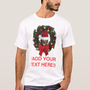 Camisa de las Felices Navidad del tejón de miel