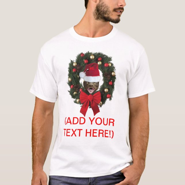 Camisa de las Felices Navidad del tejón de miel (Anverso)