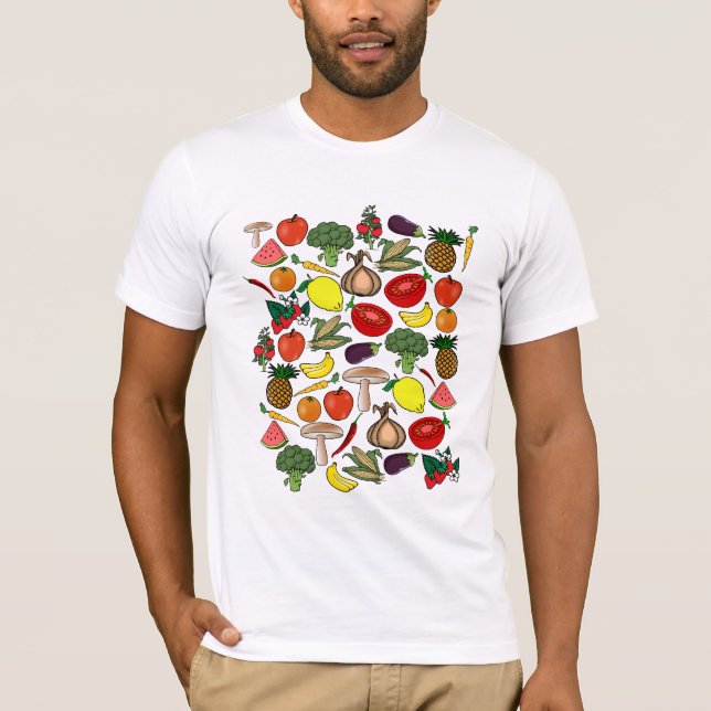 Camisa de las frutas y de los Veggies - elija el (Anverso)