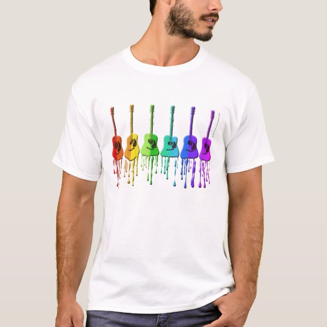 Camisa de las guitarras acústicas del arco iris (Anverso)