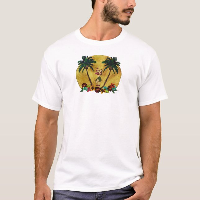 Camisa de las palmeras del chica de Hula del (Anverso)