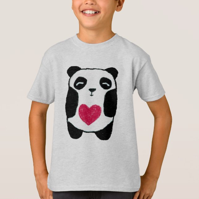 camisa de las pandas del corazón i (Anverso)