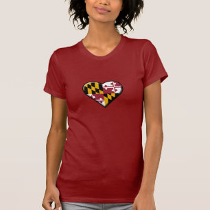 Camisa de las señoras del corazón de Maryland