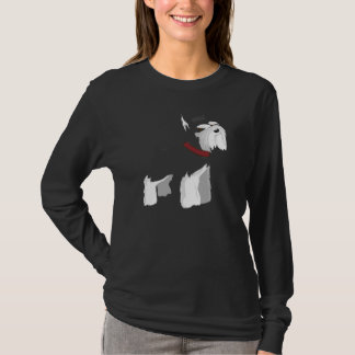 Camisa de las señoras del perro del Schnauzer