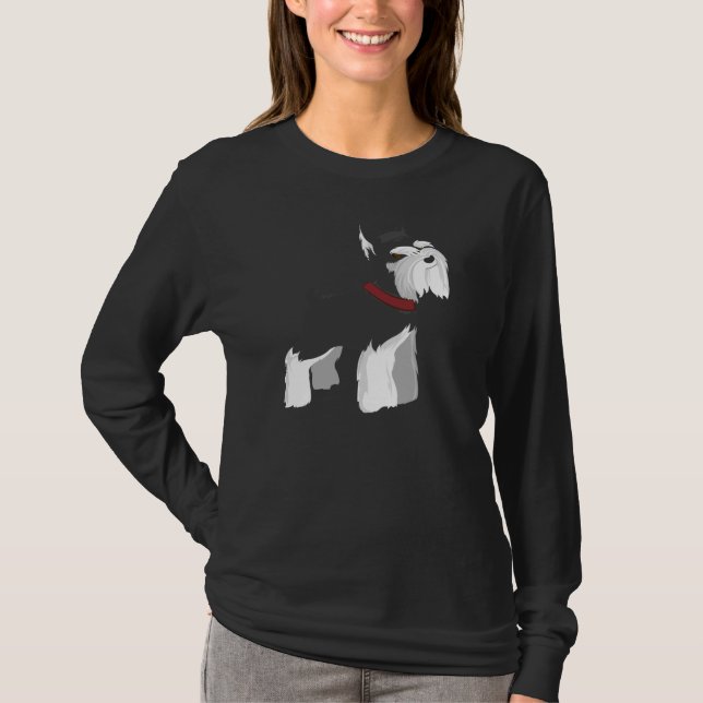 Camisa de las señoras del perro del Schnauzer (Anverso)
