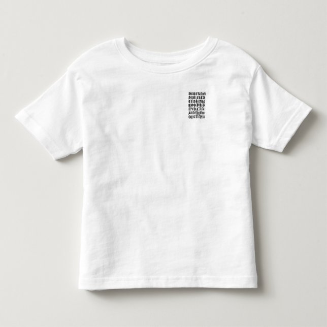 Camisa de letras góticas (Anverso)