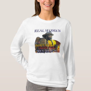 Camisa de Longsleeve del bombero de las mujeres