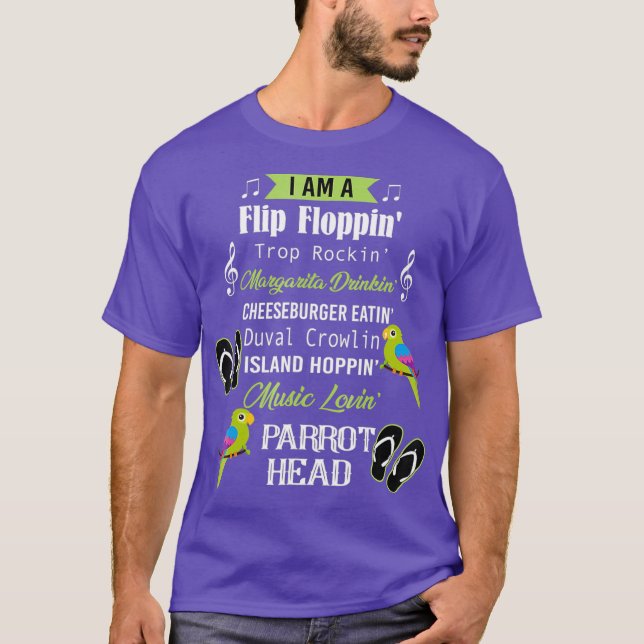 Camisa de loro - Funny de cabeza de loro (Anverso)