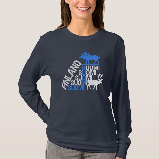 Camisa de los alces y del reno de Finlandia - (Anverso)