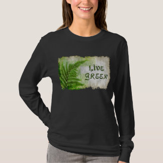Camisa de los amantes del arte "Live Green"