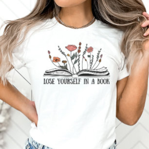 Camisa de los amantes del libro, piérdete en un li