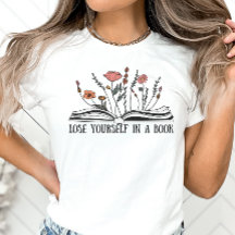 Camisa de los amantes del libro, piérdete en un li