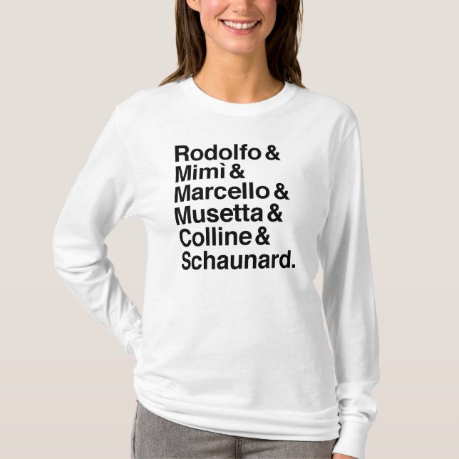 Camisa de los caracteres de Bohème del La (Anverso)